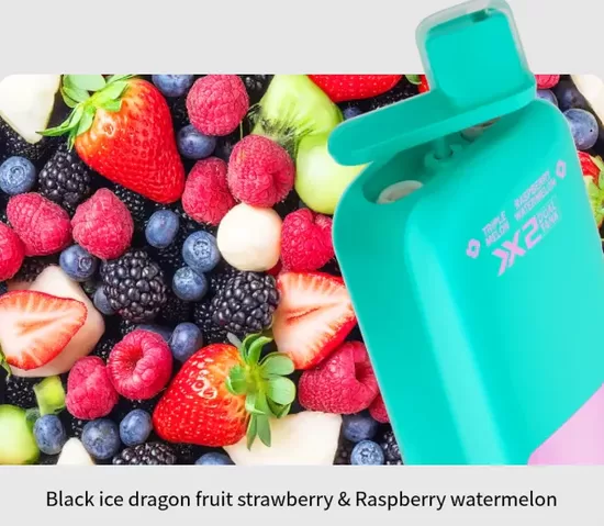 Vapsolo Twins 20 000 Puffs - Black ice Dragon Fruit Strawberry + Raspberry Watermelon
