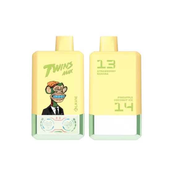 Lavie Twins Max 70000 Puffs - Strawberry Banana & Pineapple Coconut Ice